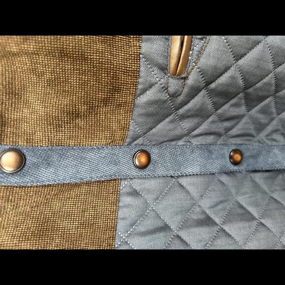 West Louis Navy + Brown Quilted Corduroy Jacket SIZE M - Picture 4 of 9